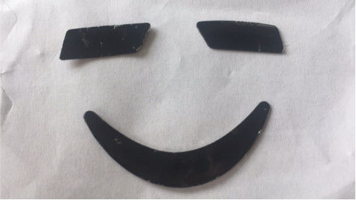 無害の黒いテフロン プラスチック シートの倍は付着力のマウスのスライドのパッド味方した